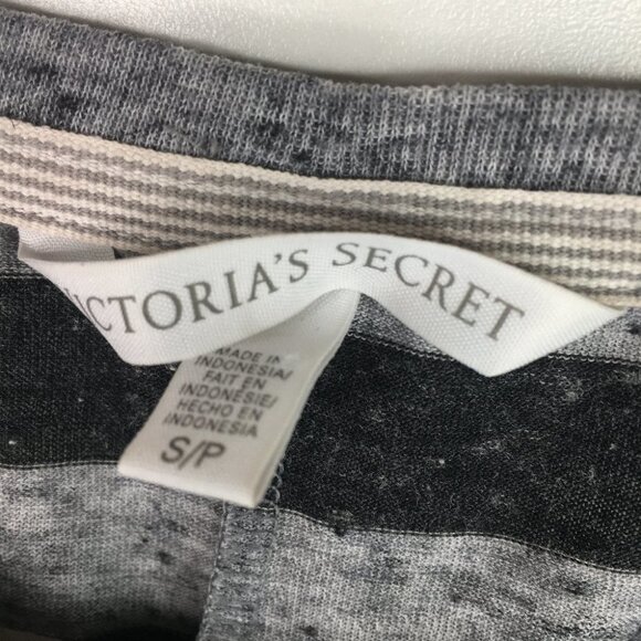 Victoria’s Secret Black/gray striped top - Picture 3 of 6